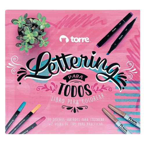 Libro de colorear lettering TORRE 32 hojas