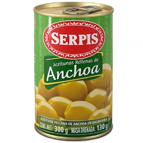 Aceitunas SERPIS anchoas 300 g