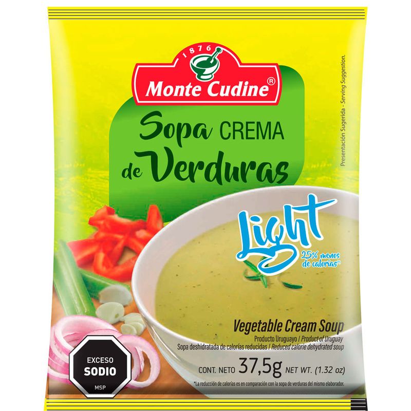 Sopa Crema De Verduras Monte Cudine Light 375g Disco