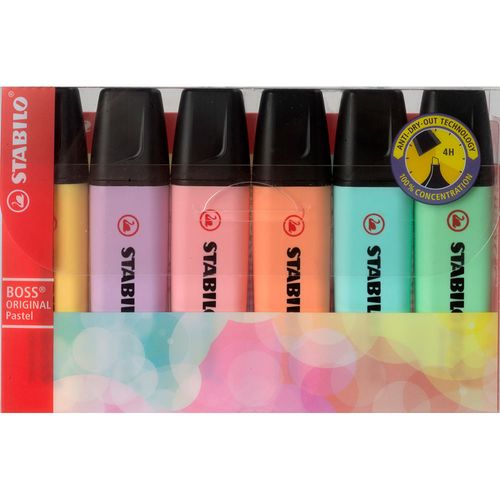 Resaltador STABILO Boss pastel 6 un.
