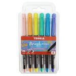 Marcadores-TEORIA---punta-pincel-6-colores-pastel-1