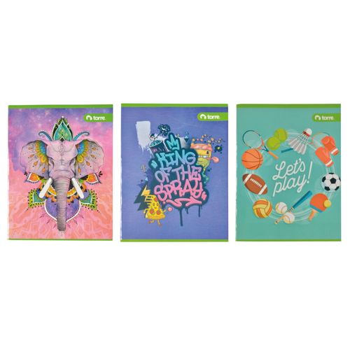 Cuaderno TORRE doble raya con margen rojo 48h