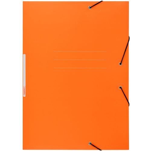 Carpeta TEORIA+ con elástico cartón naranja