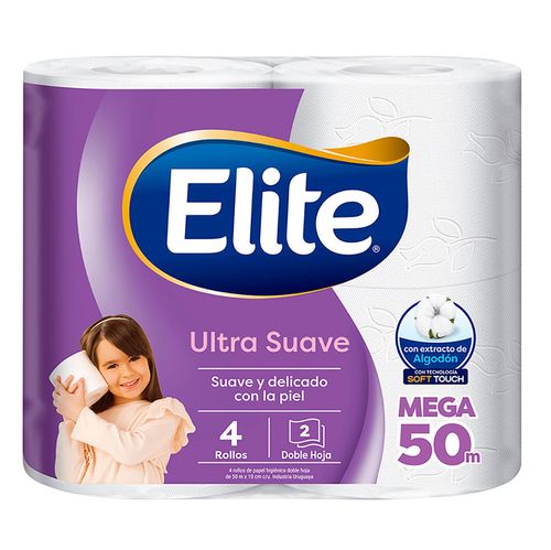 Papel higiénico ELITE ultra Doble Hoja 50 m x 4 un.