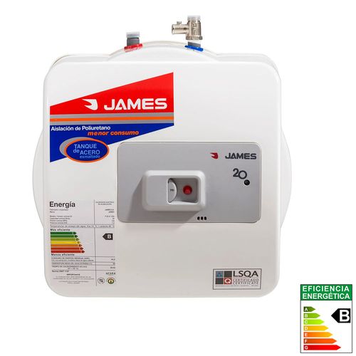 Termotanque acero JAMES 20 L Prisma S/Superior