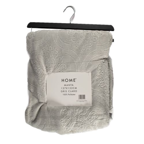 Manta 127x152 cm gris claro