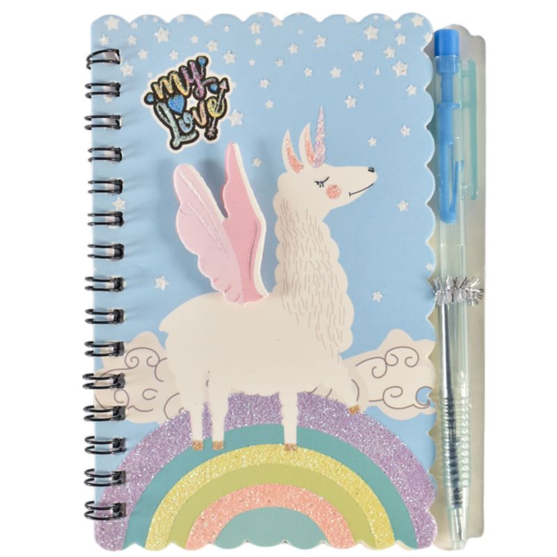 Libreta-con-lapicera-14x10-cm-30-hojas-diseño-Llama-0