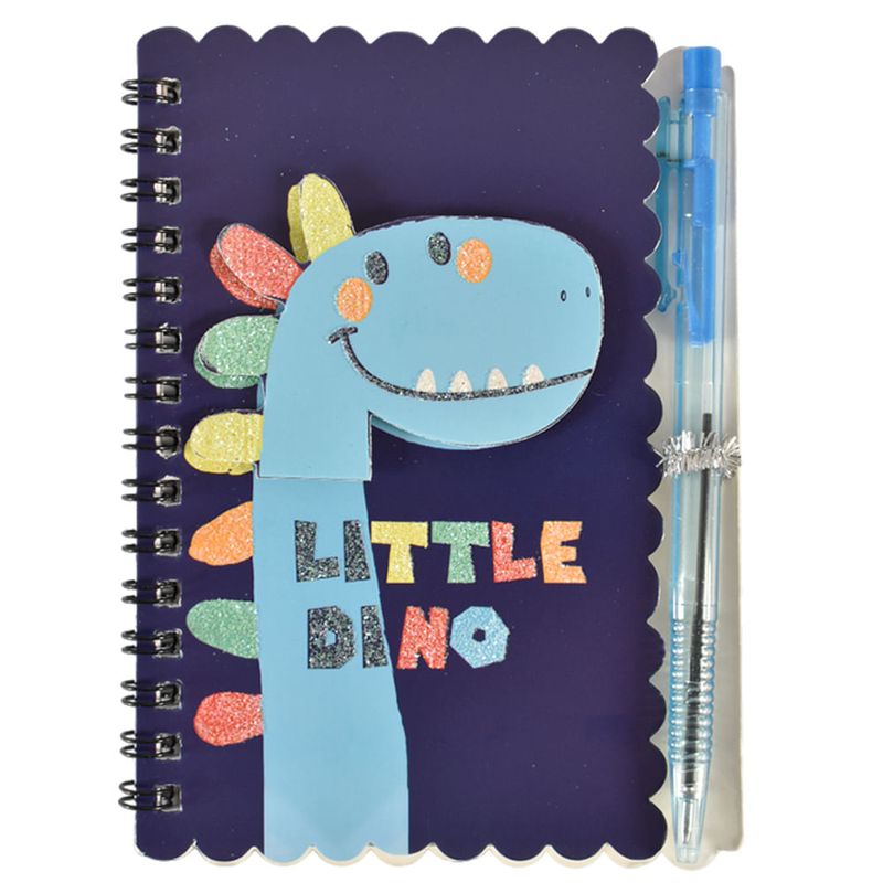 Libreta-con-lapicera-14x10-cm-30-hojas-diseño-Dino-1