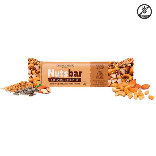 Barra NUTS bar semillas sin azúcar y sin gluten 25g