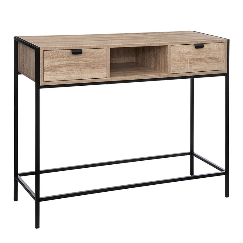 Mesa-consola-en-madera-y-acero-100x35x80-cm-1