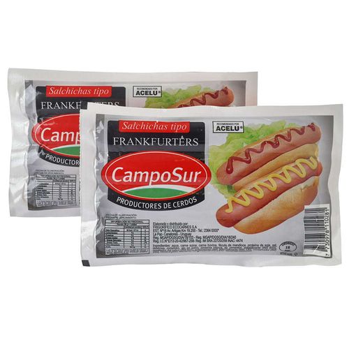 Frankfurters light en sal CAMPOSUR 8 un. 400 g