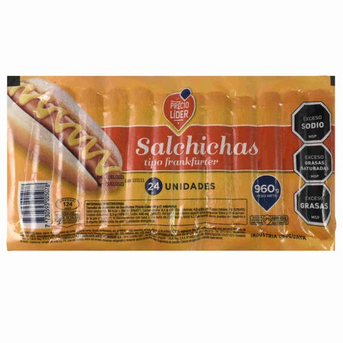 Frankfurters x 24 PRECIO LÍDER 960 g