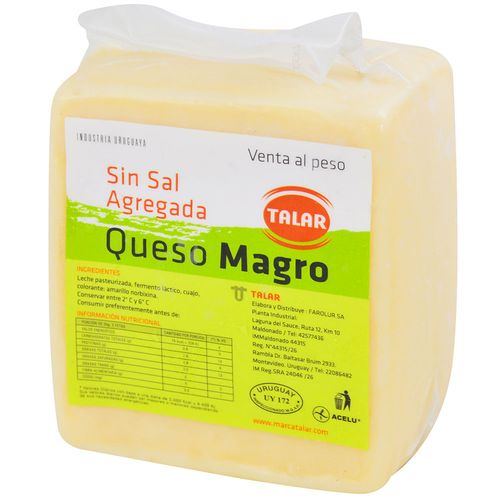 Queso magro TALAR sin sal fracción 550 g