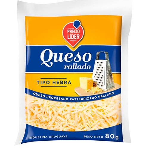 Queso rallado grueso PRECIO LÍDER 80 g