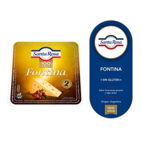 Queso fontina fraccionado SANTA ROSA x 250g