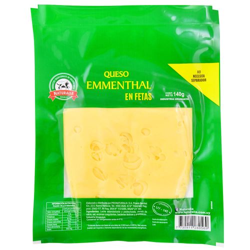 Queso Emmenthal Fetas Granja Naturalia 140 g