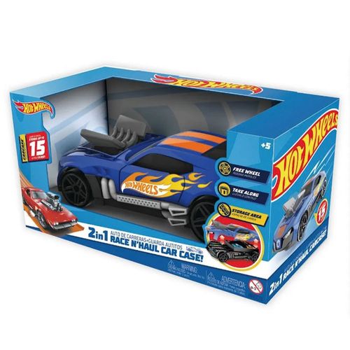 HOT WHEELS - 2 en 1 Vehículo carrera + P. Autos 15 un.