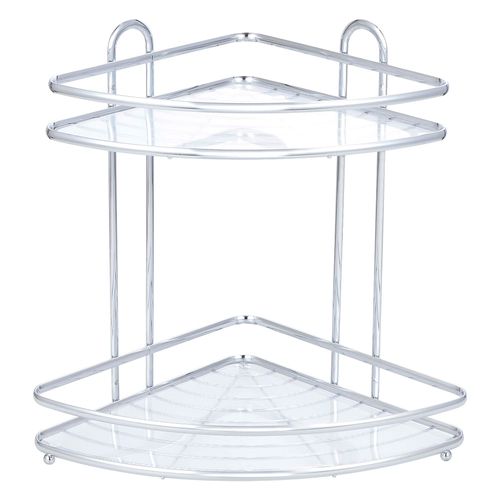 Rack Esquinero HOME Cromado Doble 25.8x25.8x33.5 cm