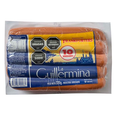 Frankfurters LA GUILLERMINA x 10 un. 340 g