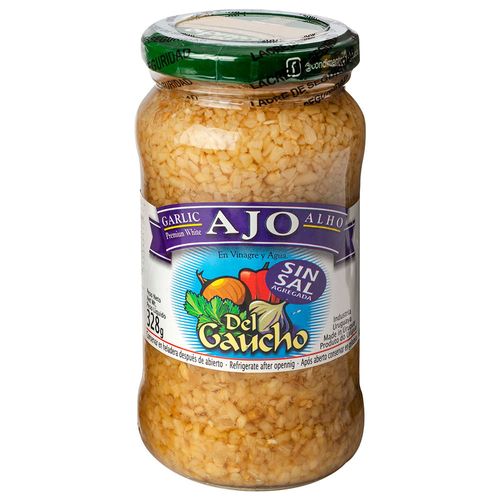 Ajo en vinagre sin sal DEL GAUCHO 328 g