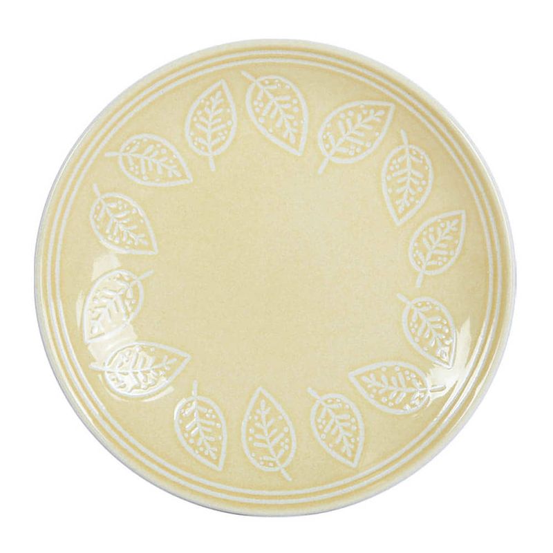 Plato-postre-20-cm-ceramica-amarillo-0