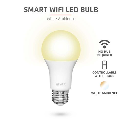 Pack 2 Lámparas smart TRUST 71298 blanca Ambience