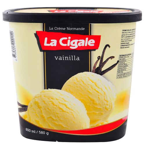 Helado vainilla LA CIGALE 800 ml