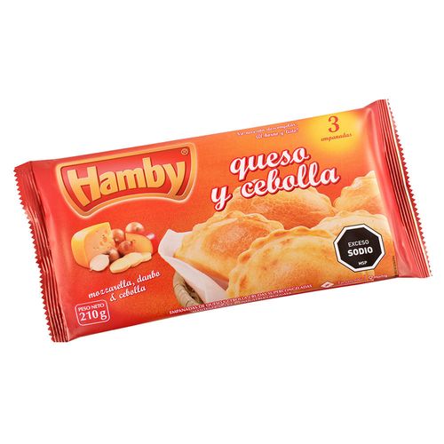 Empanadas queso y cebolla HAMBY x 3 un. 210 g