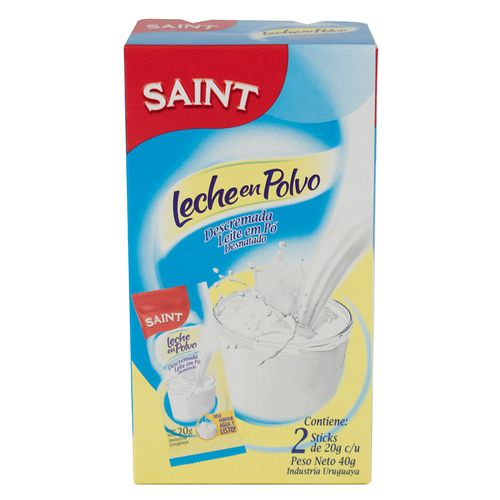 Leche en Polvo Descremada SAINT x 2 un. 40 g