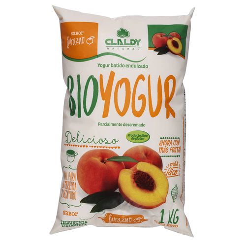 Yogur bebible CLALDY durazno 1 L