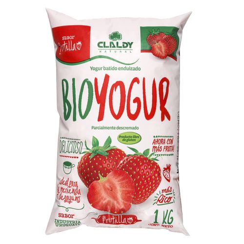 Yogur bebible CLALDY frutilla 1 L