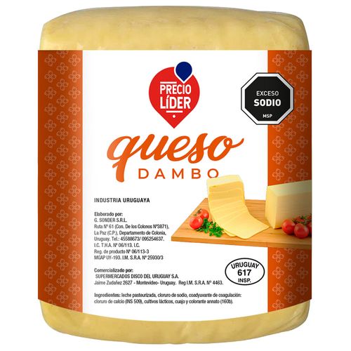 Queso dambo fraccion PRECIO LIDER