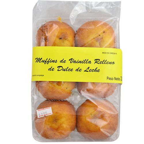 Muffin relleno de vainilla con dulce leche 6 un.