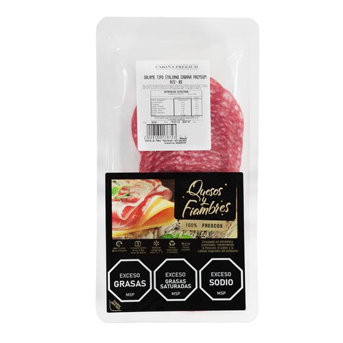 Salame tipo italiano CABAÑA PREMIUM atmósfera controlada x 250 g