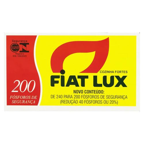 Fosforos FIAT LUX x 200 unidades