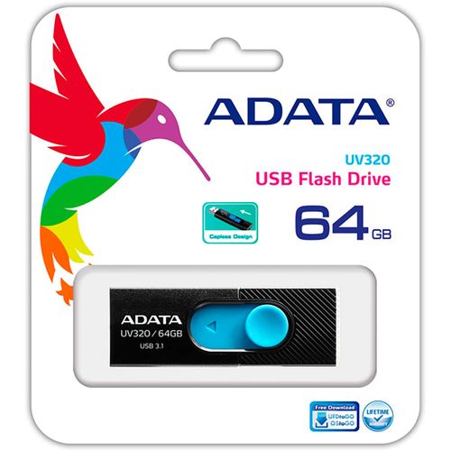 Pendrive A-DATA 64 gb negro/azul