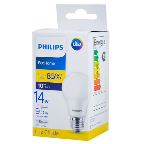 Lámpara LED PHILIPS Ecohome cálida 14 W