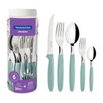 Juego-de-cubiertos-30-piezas-acero-inoxidable-mango-verde-0