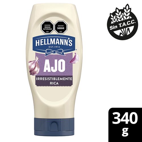 Mayonesa HELLMANN'S Ajo pote 340 g