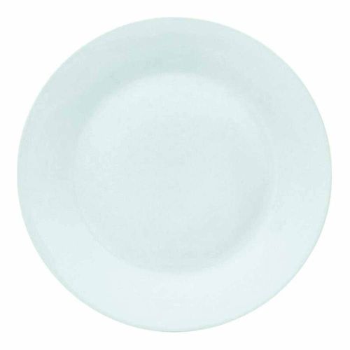 Plato llano 27 cm cerámica blanco HOME