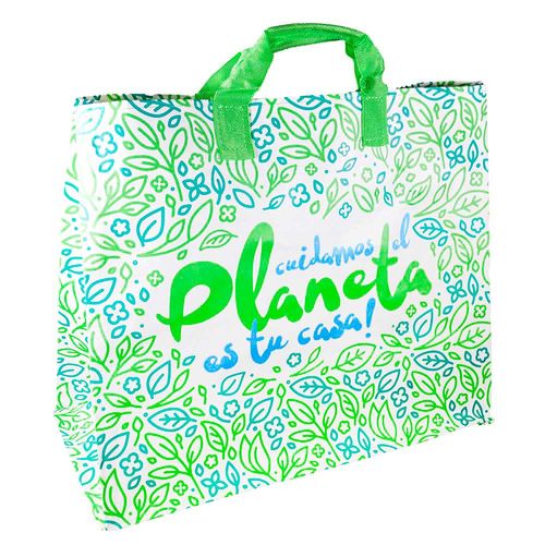 Bolsa reutilizable cuidemos el planeta 45x22x40cm