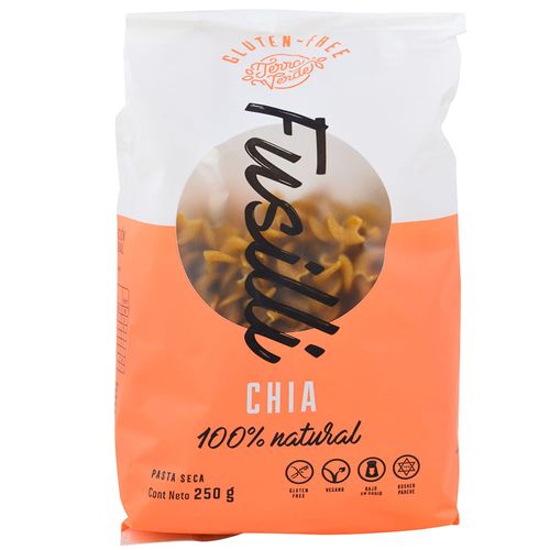 Fideos fusilli TERRA VERDE de chía 250 g