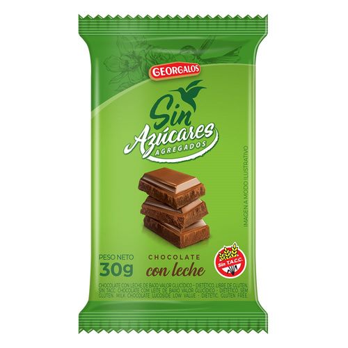 Chocolate con Leche GEORGALOS sin azúcar 30 g