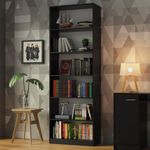 Biblioteca-Negra-con-6-estantes-71x204x30-cm-1