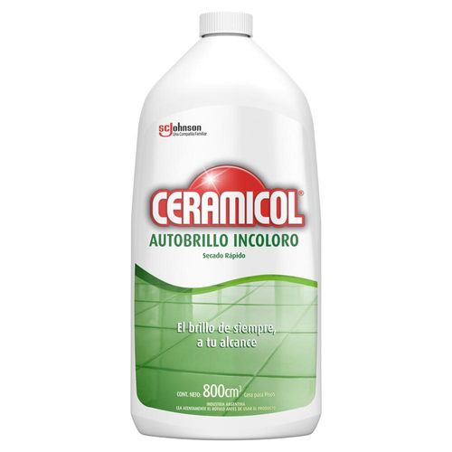 Cera autobrillo CERAMICOL incoloro 800 cc