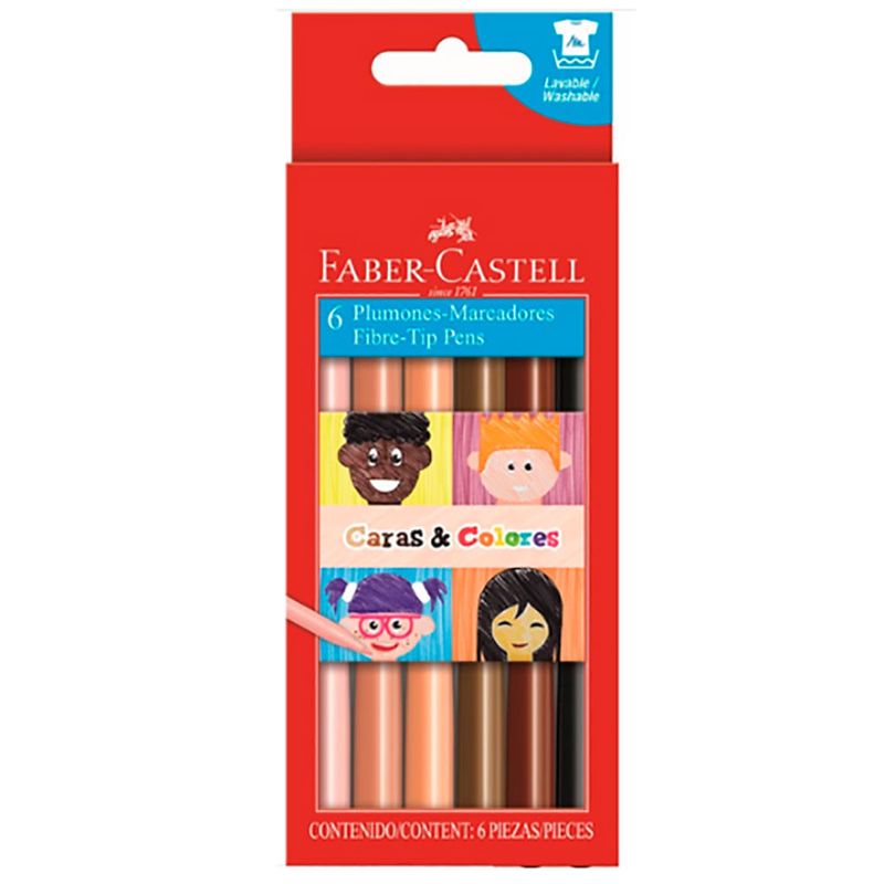Marcadores-FABER-CASTELL-6-clores-piel-0