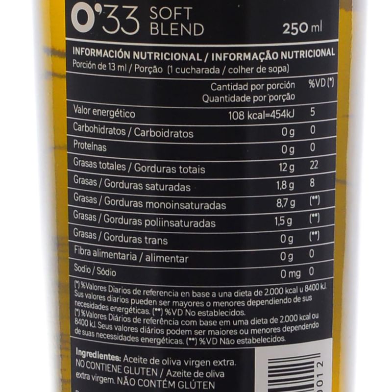 Aceite-oliva-O-33-extra-virgen-soft-blend-250-cc-0