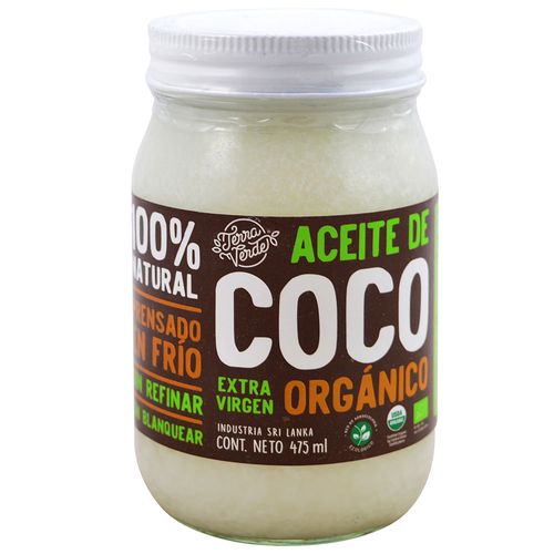 Aceite de coco orgánico TERRA VERDE 475 cc