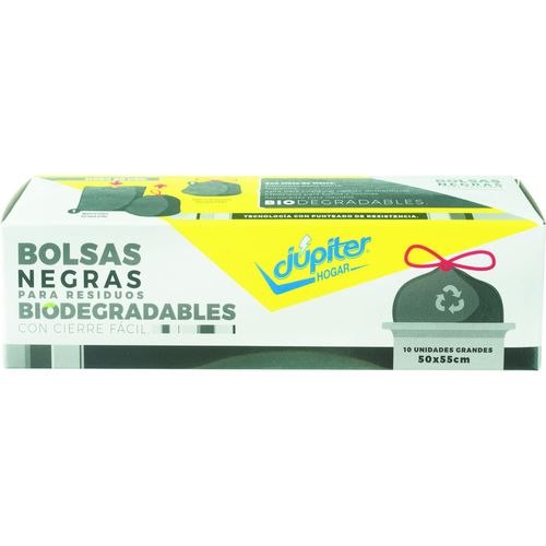 Bolsas residuo negras JÚPITER 50x55 10 un.