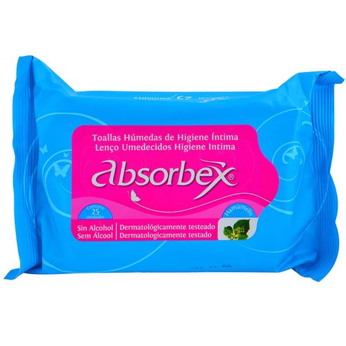 Toallitas húmedas ABSORBEX higiene intima 25 un.